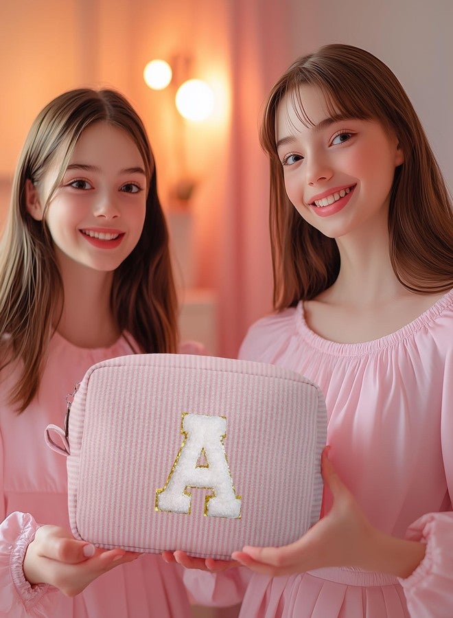 Pocmimut Makeup Bag,Initial Makeup Pouch Cosmetic Bag for Teen Girl Gifts Trendy Stuff - Christmas Gifts Birthday Gifts 18th Gift,K - Image 2