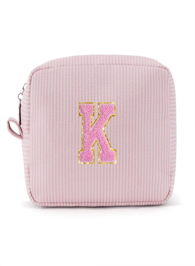 Pocmimut Makeup Bag,Initial Makeup Pouch Cosmetic Bag for Teen Girl Gifts Trendy Stuff - Christmas Gifts Birthday Gifts 18th Gift,K - Image 1