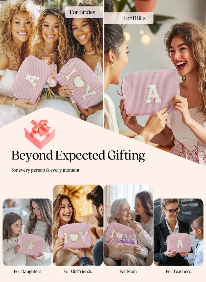 Pocmimut Makeup Bag,Initial Makeup Pouch Cosmetic Bag for Teen Girl Gifts Trendy Stuff - Christmas Gifts Birthday Gifts 18th Gift,K - Image 4