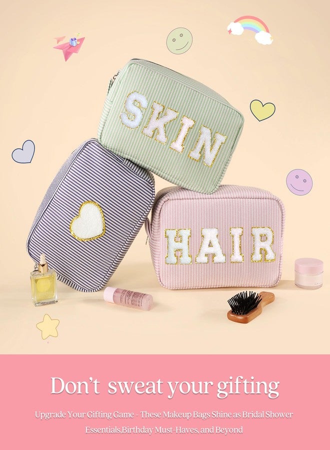 Pocmimut Makeup Bag,Initial Makeup Pouch Cosmetic Bag for Teen Girl Gifts Trendy Stuff - Christmas Gifts Birthday Gifts 18th Gift,K - Image 3