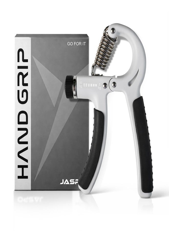 JASPO Adjustable Hand Grip Strengthener for Men & Women | Hand Gripper for Gym Workout, Forearm & Finger Exercise | Power Grip Trainer 5-60 kg Resistance. (Grey) - Image 1