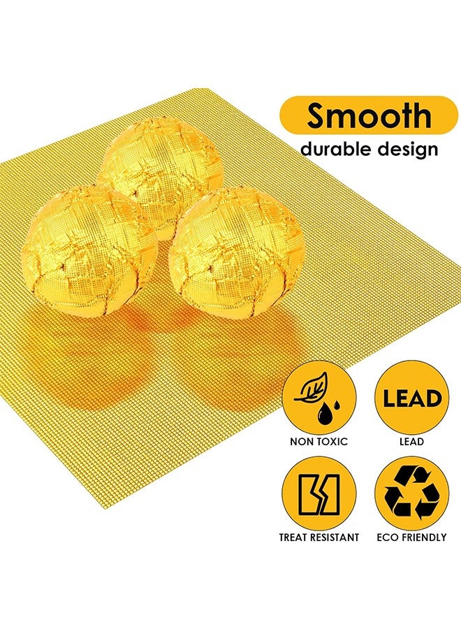 HS أغلفة حلوى رقائق معدنية، 100 قطعة 3 × 3 بوصات أغلفة حلوى رقائق الألومنيوم الذهبية، قوالب شوكولاتة مربعة، أغلفة رقائق قصدير السكر لتغليف حلوى الشوكولاتة بنفسك بواسطة حفل زفاف وأعياد الميلاد - Image 4