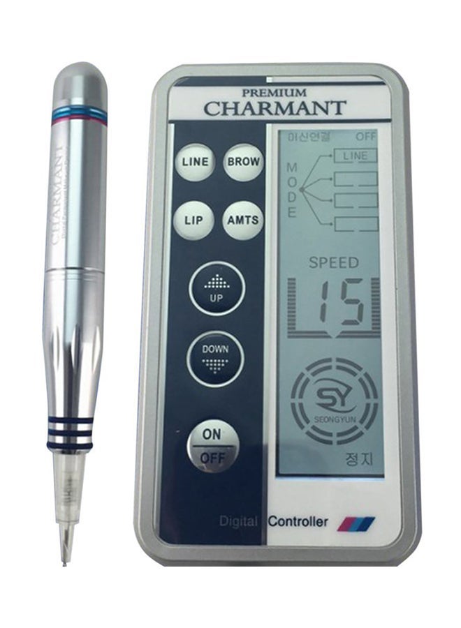 NIBEMINENT Embroidery Eyebrow Charmant Tattoo Machine Silver