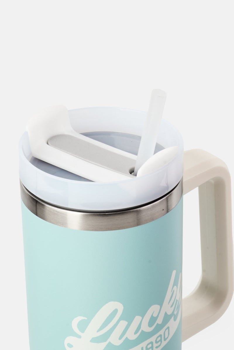 LUCKY BRAND Stainless Steel Vacuum Insulated Tumbler With Straw 946 ml, Kentucky Blue - Image 3