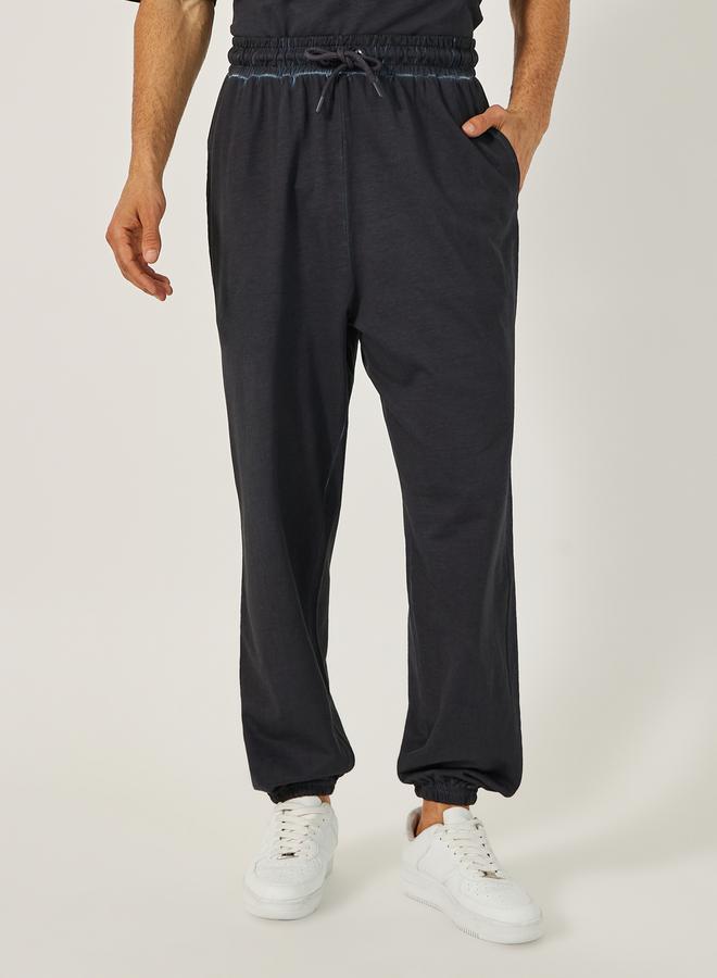 Styli Acid Wash Round Neck T-Shirt and Oversize Joggers Co-Ords  - Image 5