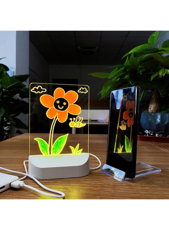 سبورة بيضاء LED للمنزل، سبورة بيضاء LED للمدرسة، سبورة بيضاء LED للمكتب، لوحة رسائل، دفتر ملاحظات ملون، لوحة رسم LED، سبورة كتابة LED للمكتب، دفتر ملاحظات LED، لوحة رسم LED - Image 4