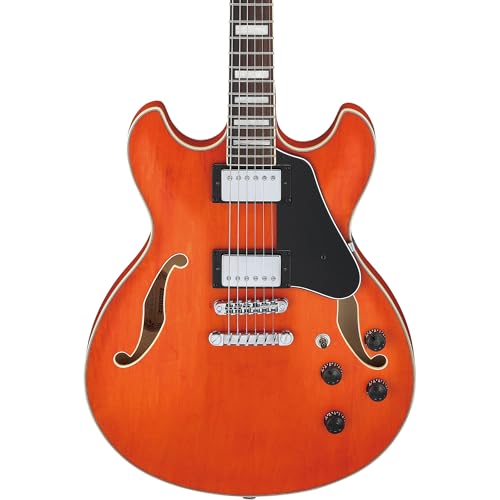Ibanez AS73 Artcore 6String RightHanded Electric Guitar with Linden Body Nyatoh Neck and Rosewood Fretboard Transparent Tangerine Flat - Image 1