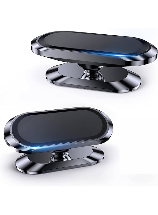 X Spring Magnetic Phone Holder For Car, 360 Adjustable Car Phone Holder Mount, Universal Dashboard Car Mount Compatible With All Phones, Magnetic Upgraded Phone Holder Easy Install (Black 2 Pack) - Image 1