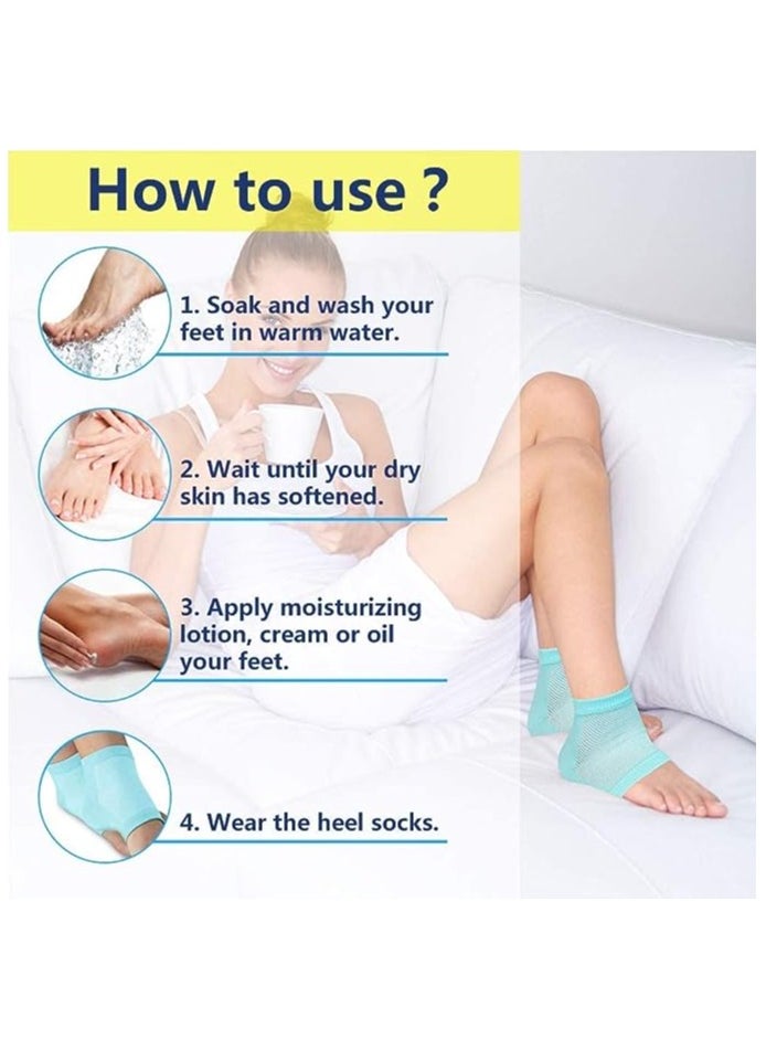 MIRFA 4 Pairs of Moisturizing Heel Socks  - Image 4