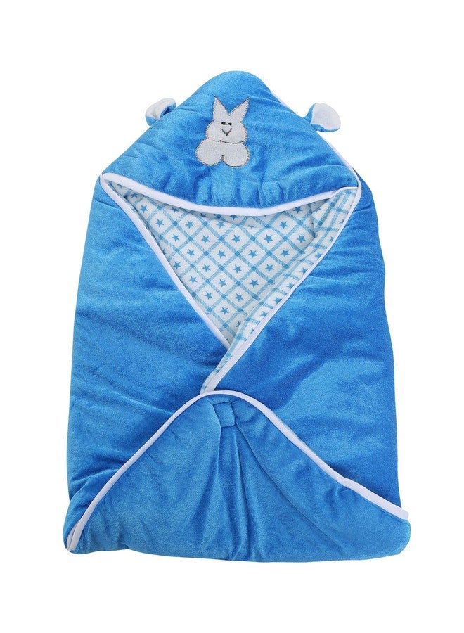 First Trend Checkered Crib Baby Blanket (Polyester,Green and Blue) - Image 5