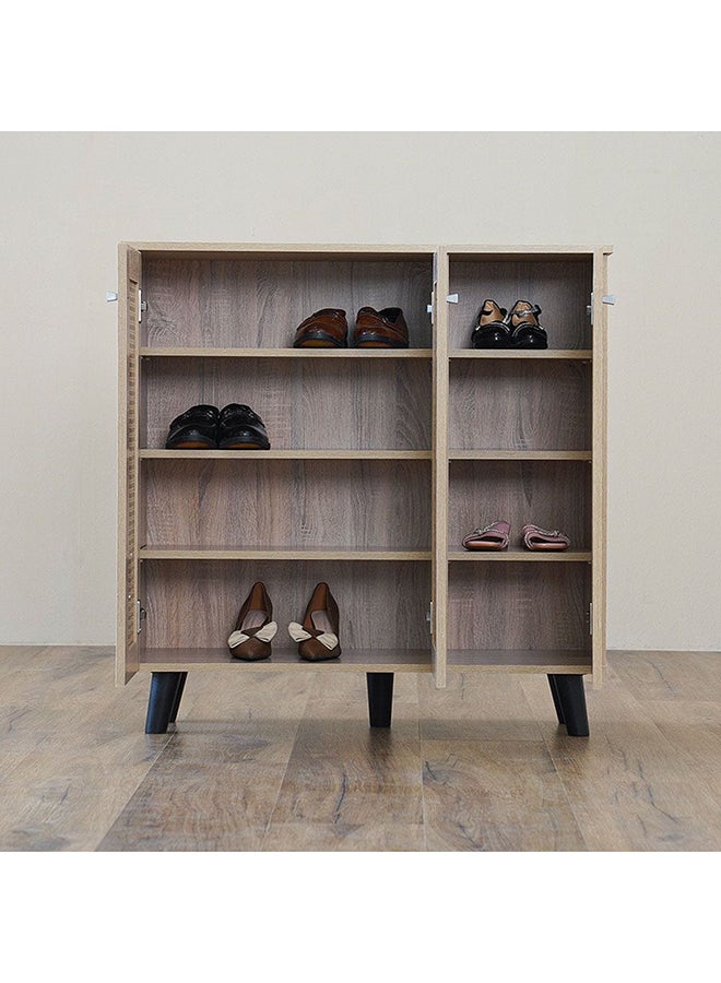 DANUBE HOME Lacey 3 Door Shoe Cabinet 16 Pairs Of Shoes Modern Design Furniture Wooden Shoe Organizer For Entryway Hallway Living Room L 90x32x91 Cm Sonoma Oak - Image 4