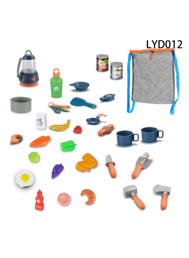 Jindan Manufacturers Directly Supply Best Selling Simulation Children's Picnic Tableware Outdoor Playhouse Camping Set Toys-Color:LYD012 - Image 1