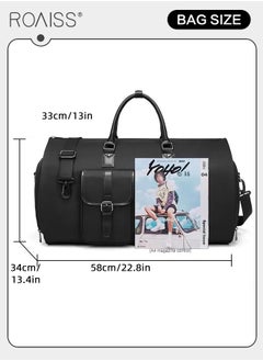 roaiss Multifunctional Expandable Suit Bag for Man Business Large Capacity Fitness Luggage Bag Mans Foldable Waterproof Multi Compartment Design Travel Bag with Independent Shoe Compartment  - Image 5