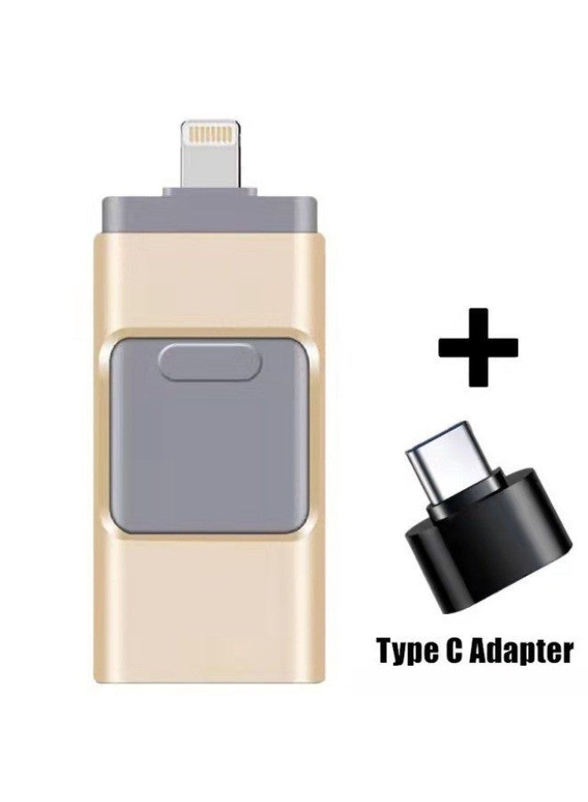 محرك ذاكرة يوب USB 8 جيجابايت 256 جيجابايت محرك يوب USB متعدد الوظائف متوافق مع أجهزة آبل أجهزة كمبيوتر مدعومة بتقنية أوتي جي OTG وهواتف تيب سي Type-C - Image 1