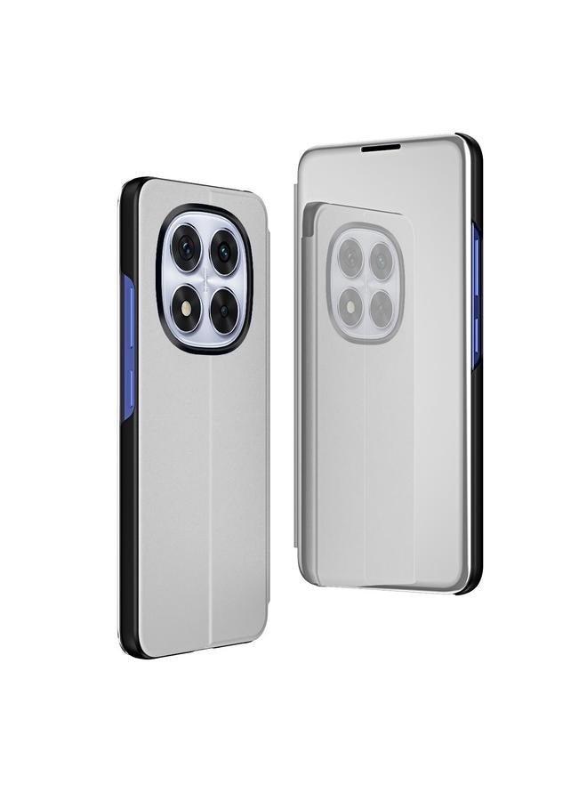 Case For Xiaomi Redmi Note 14 Pro 5G Plated Mirror Horizontal Flip Leather Phone Case with Holder