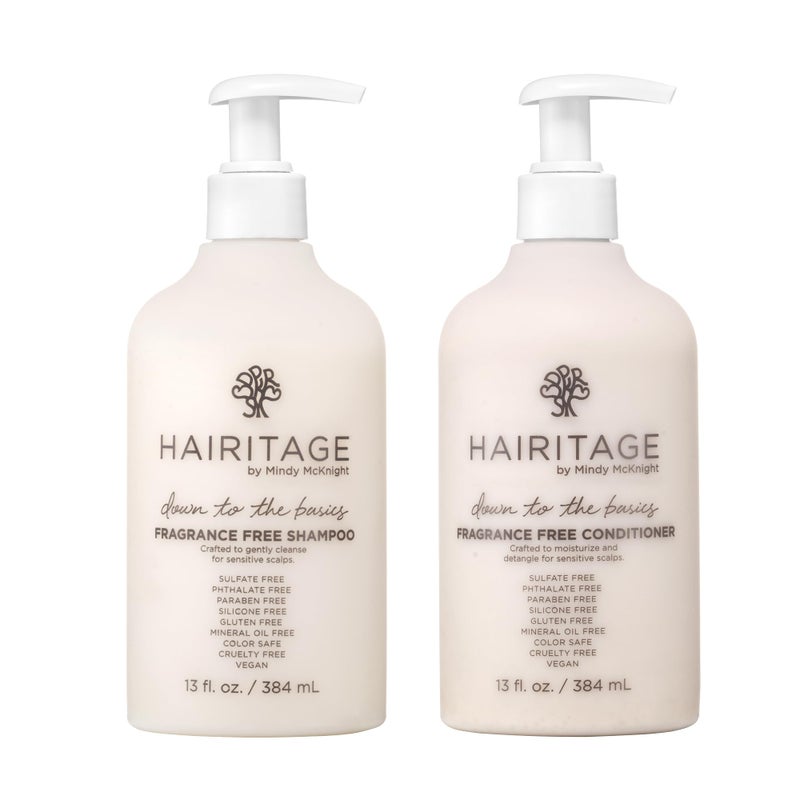 Hairitage Down to the Basics - Chamomile + Sunflower Seed Oil-Infused Shampoo and Hydrating Color-Safe Conditioner - 13 oz - Image 1