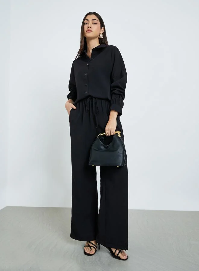 Amirah Women Oversized Shirt and Wide Leg Modest Set