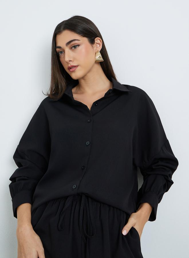 أميرة طقم من قميص فضفاض وبنطال واسع محتشم - Image 2