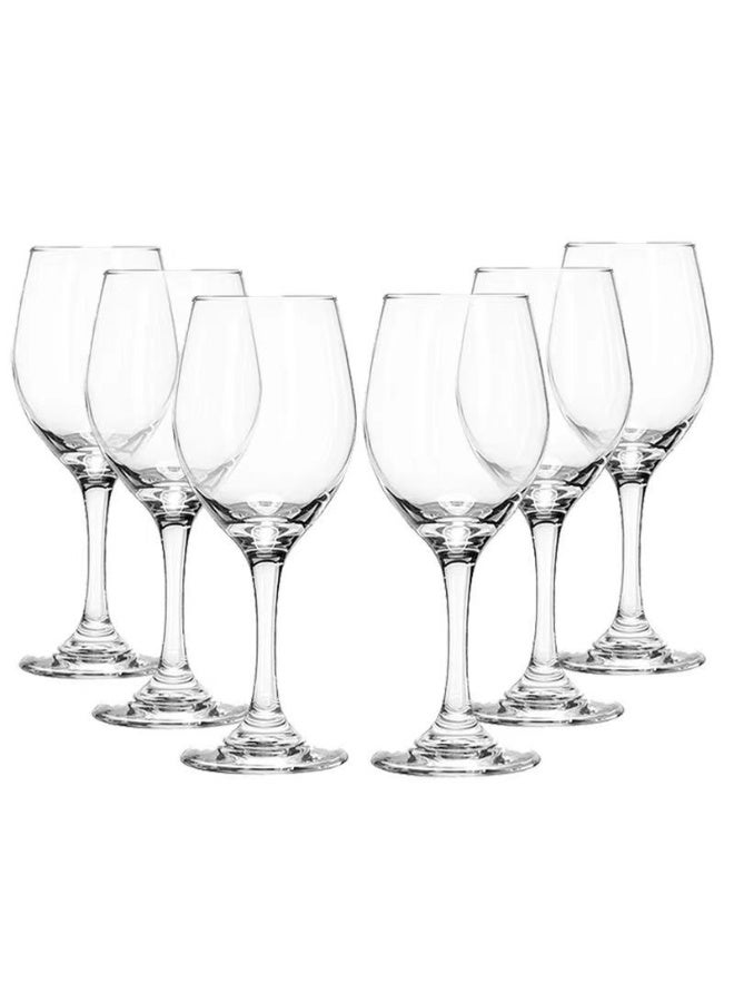 Wine Glasses Set of 6, 12oz Clear Red/White Wine Glasses, Long Stem Wine Glasses for Party, Wedding and Home - Image 1