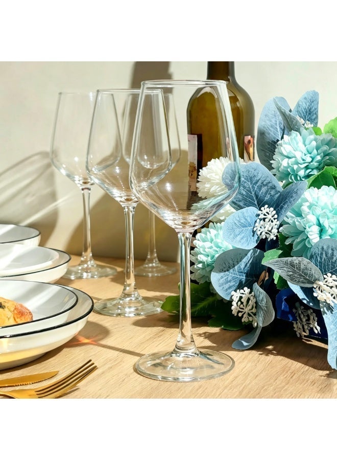 Wine Glasses Set of 6, 12oz Clear Red/White Wine Glasses, Long Stem Wine Glasses for Party, Wedding and Home - Image 2