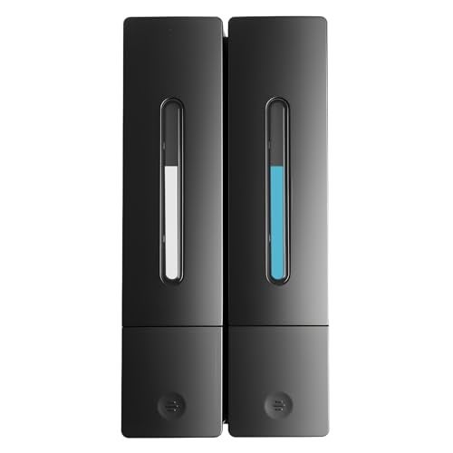 chufa 2-Pack Shampoo & Conditioner Dispenser, Wall-Mounted Shower Soap Dispenser, 800 ML (2×400 ML) Capacity, No-Drill Adhesive or Screws, Refillable Clear-Window Bottles for Bathroom & Hotel - Image 1