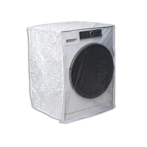 Classic® Front Load Washing Machine Cover Suitable For IFB 5.5 Kg, 6 Kg, 6.5 Kg (50cmsX63cmsX81cms, White & Grey) - Image 1