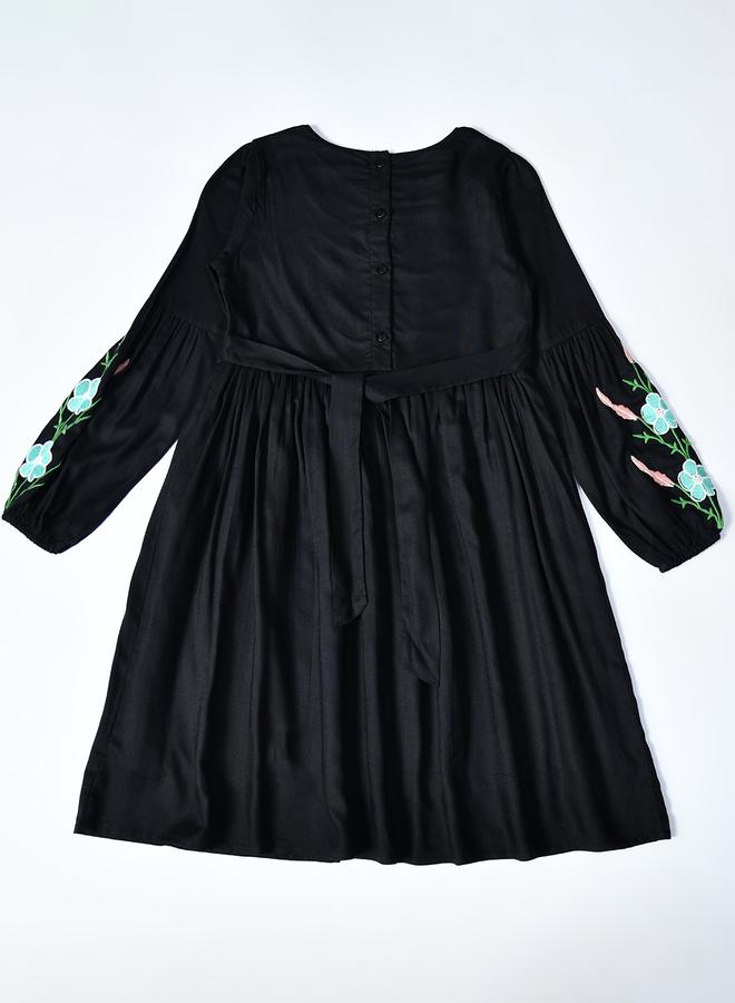 BELLA MODA Floral Embroidered Dress - Image 3