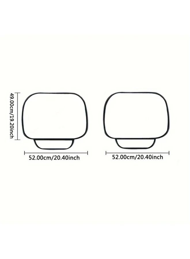Front Seat Black Breathable PU Leather Car Seat Cushion Protector Anti Slip Storage Pocket - Image 2