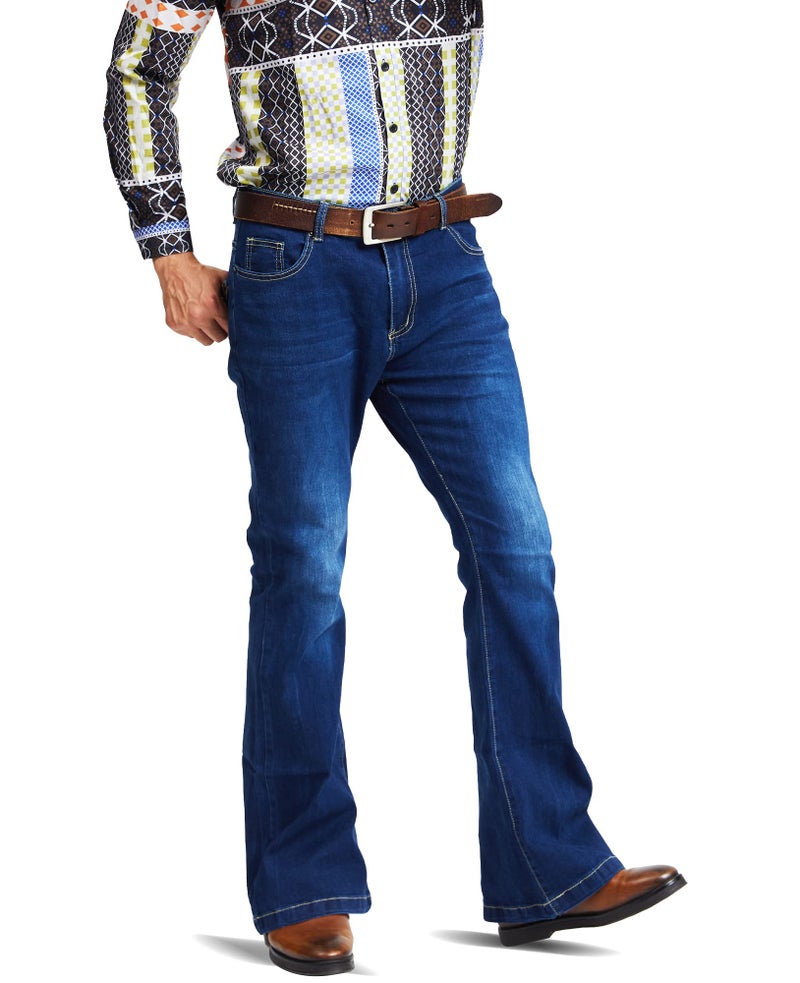 Botten Mens Bell Bottom Pants 70s Outfits for Men,Mens Bell Bottoms Disco Pants Bell Bottom Pants Jeans for Men - Image 1