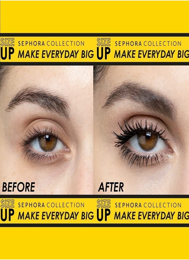 SEPHORA - SEPHORA COLLECTION Size Up Volumizing Mascara Black 5ml – Ultra-Black, Long-Lasting & Buildable Volume for Fuller Lashes - Image 1