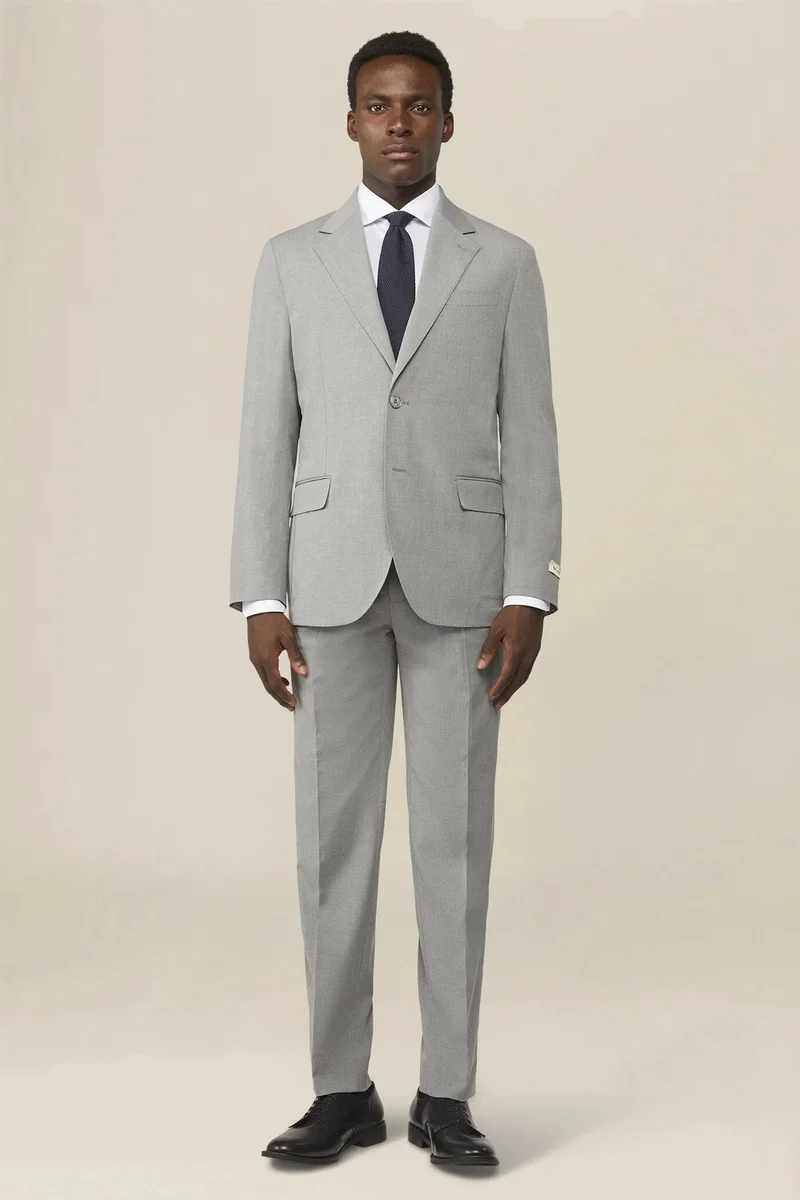 دوبل غانغر Men's single-breasted Bi-Stretch suit, regular fit - Grey