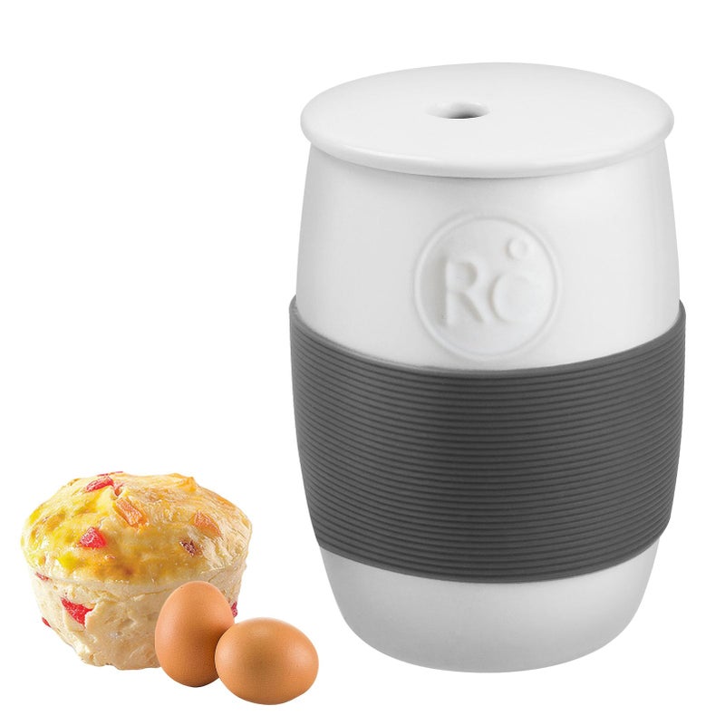 Professional Ceramic Egg Cooker for Microwave Quick Scrambled Egg Maker Holds Up to 4 Eggs Easy Healthy Breakfast Microwave Cooker Great for Mug Cake Muffin Omelet 100 Food Safe
