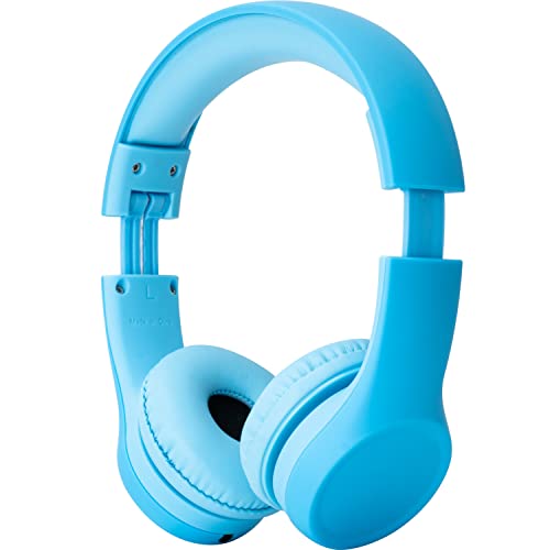 Snug Play+ Kids Headphones – Volume Limited 93dB for Safe Listening – Foldable, Durable Headphones for Toddlers, Boys & Girls – Tangle-Free Cord – Ideal for Travel, School, Tablets - Blue - Image 2