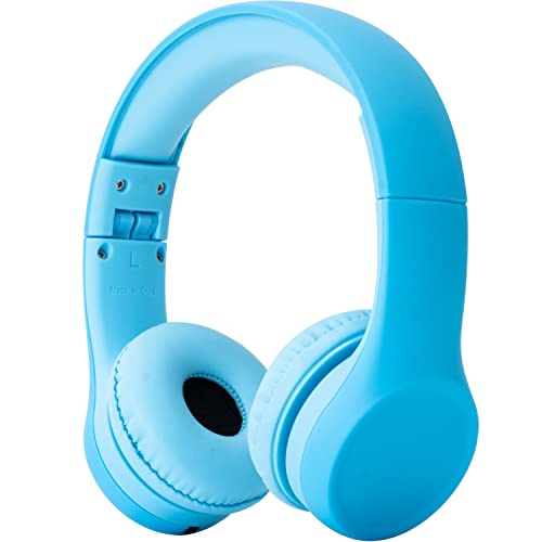 Snug Play+ Kids Headphones – Volume Limited 93dB for Safe Listening – Foldable, Durable Headphones for Toddlers, Boys & Girls – Tangle-Free Cord – Ideal for Travel, School, Tablets - Blue - Image 1