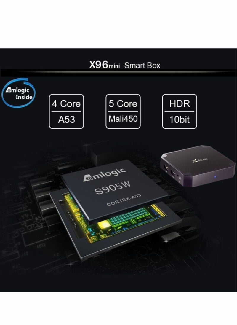 Generic Smart Android TV Set Top Box X96 Mini Black  - Image 4