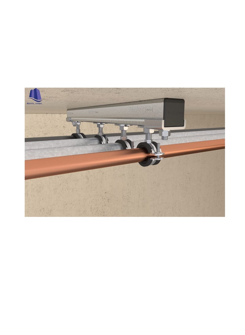 Heavy Duty Adjustable Two-screw Pipe Galvanized Iron (GI) Clamp with Rubber Lined or Unlined for Wall Ceiling Mount Pipe Supports, Split Ring Hanger (2 Inch, Pack of 5)  - Image 3