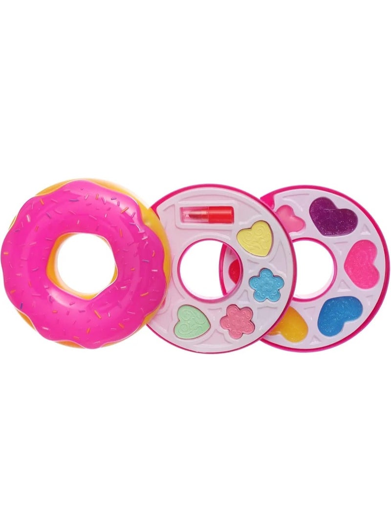 Barbie Kids Donut Makeup Set, Donut Makeup Kit for Girls, Kids Cosmetic Toy Set, Barbie Makeup Bag for Kids, Barbie Beauty Set for Girls, Kids Beauty Salon Toy, Pretend Play Makeup Set, Girls Cosmetic Set, Cute Kids Makeup Bag, Donut Makeup Toy for Girls, Complete Kids Makeup Kit, Kids Beauty Tools Set, Girls Makeup and Styling Toy, Small Beauty Bag for Kids. - Image 4