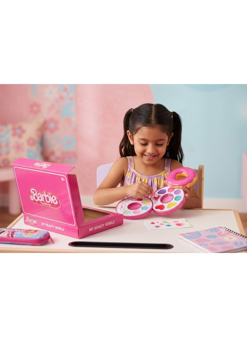 Barbie Kids Donut Makeup Set, Donut Makeup Kit for Girls, Kids Cosmetic Toy Set, Barbie Makeup Bag for Kids, Barbie Beauty Set for Girls, Kids Beauty Salon Toy, Pretend Play Makeup Set, Girls Cosmetic Set, Cute Kids Makeup Bag, Donut Makeup Toy for Girls, Complete Kids Makeup Kit, Kids Beauty Tools Set, Girls Makeup and Styling Toy, Small Beauty Bag for Kids. - Image 5