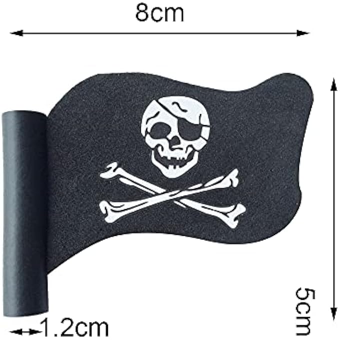 rayihni NA Jolly Roger Pirate Flag Car Antenna Pen Topper Aerial Topper Antenna Ball Antenna Hat for Car Decoration - Image 3