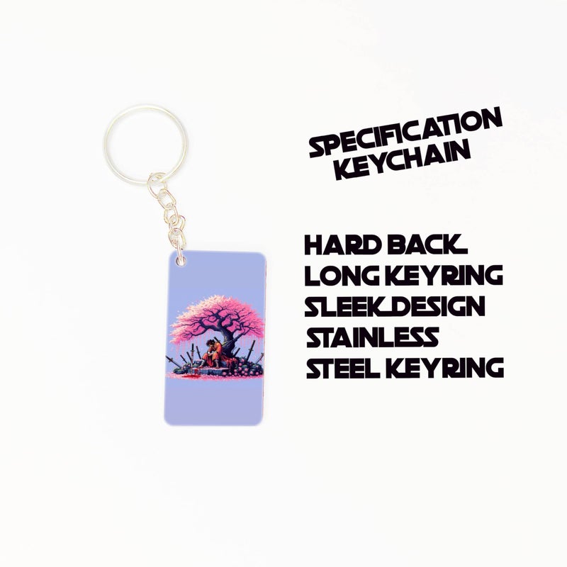 OUTFITQUE OUTFITQUE Premium (Pack of 2) Anime-322 Printed Long Keychain For Bike, Scooty, Car, MDF Keyholder - Image 3