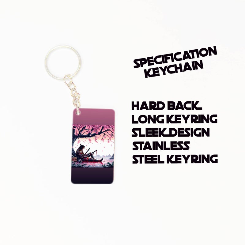 OUTFITQUE OUTFITQUE Premium (Pack of 2) Anime-322 Printed Long Keychain For Bike, Scooty, Car, MDF Keyholder - Image 2