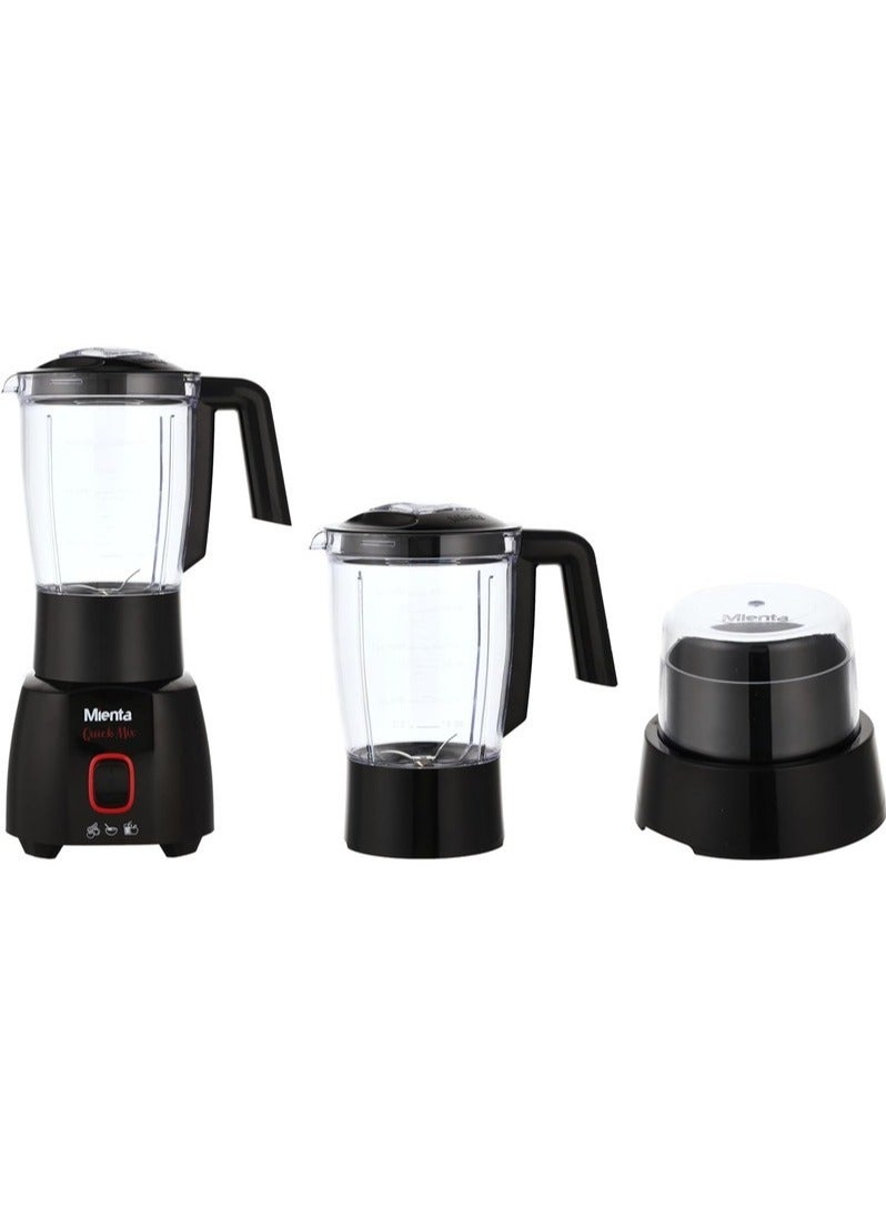 Mienta Mienta Electric Blender, 400 Watt, 1.75 Liter, 2 Mills - Black - BL1361B 