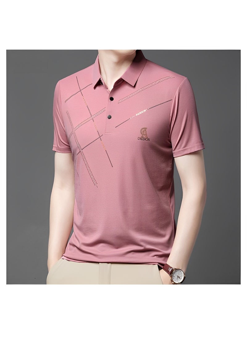 REOCLE Men's Polo Shirt Comfy & Quick Dry Short Sleeves Shirts Regular-Fit Pique Polo Shirt Jersey Golf Shirt - Image 4