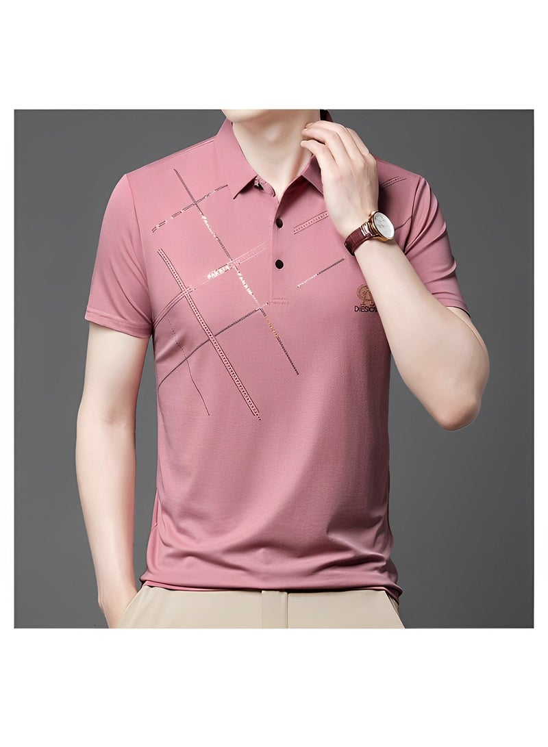 REOCLE Men's Polo Shirt Comfy & Quick Dry Short Sleeves Shirts Regular-Fit Pique Polo Shirt Jersey Golf Shirt - Image 3
