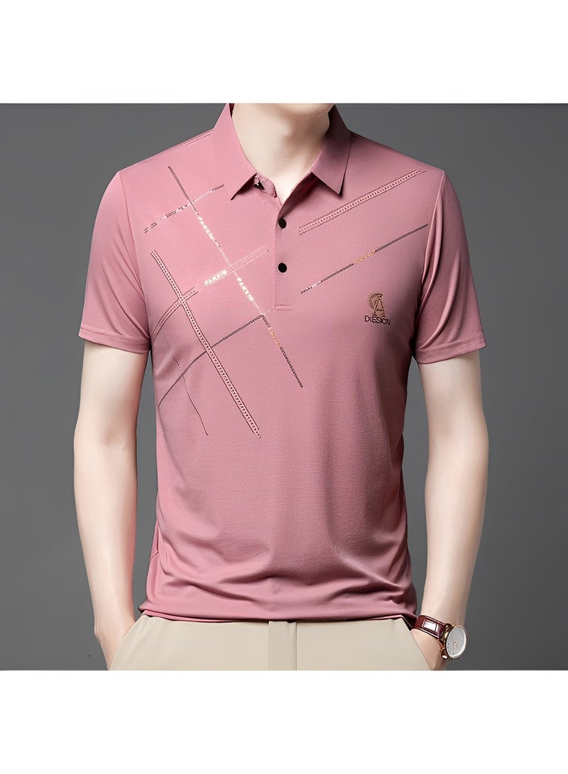 REOCLE Men's Polo Shirt Comfy & Quick Dry Short Sleeves Shirts Regular-Fit Pique Polo Shirt Jersey Golf Shirt - Image 2