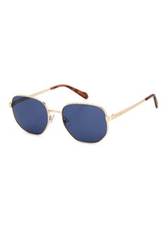 FOSSIL Men's Uv Protection Rectangular Shape Metal Sunglasses Fos 2134/G/S Blue 46 - Lens Size: 45.5 Mm - Mt Light G  - Image 1