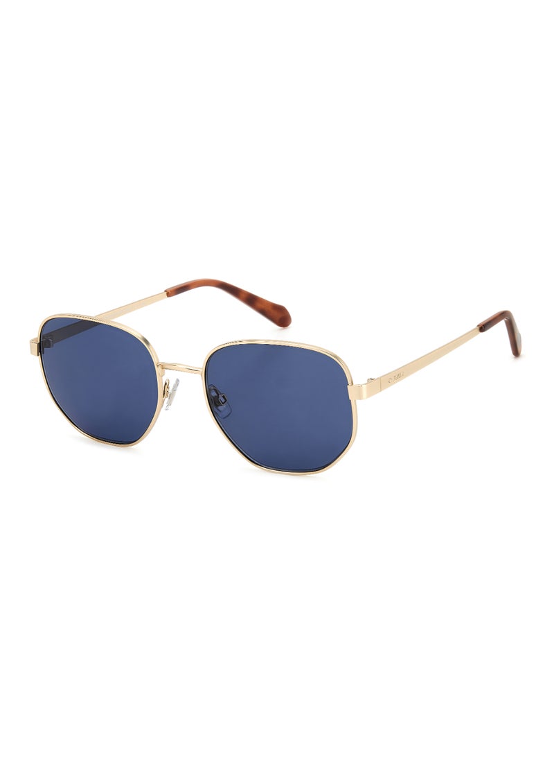 FOSSIL Men's Uv Protection Rectangular Shape Metal Sunglasses Fos 2134/G/S Blue 46 - Lens Size: 45.5 Mm - Mt Light G  - Image 1