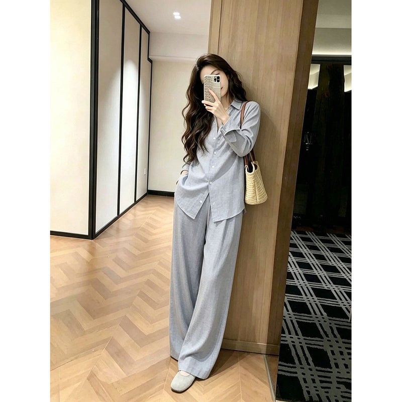 Women's Casual Co Ord Set in Linen-Like Fabric - Image 4