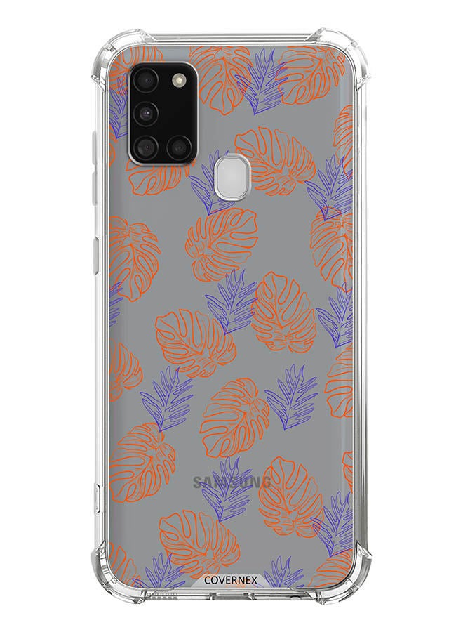 Covernex Shockproof Protective Case Cover For Samsung Galaxy A21s Monstera Leaves - Image 1