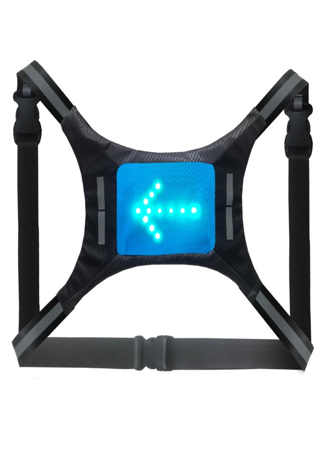 LED Reflective Vest USB Rechargeable Remote Control Turn Signal Light Vest Bicycle Warning Vest - Image 4